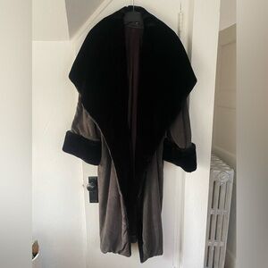 Vintage Rare Norma Kamali Robe Style Coat with Shawl Collar